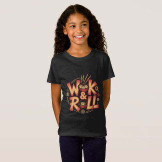Wok & Roll Dim Sum Asian Cuisine Vintage Retro Foo T-Shirt
