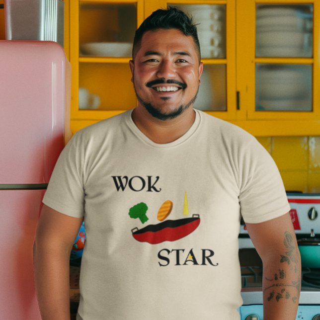 Wok Star Veggie Chef Funny T-Shirt (Creator Uploaded)