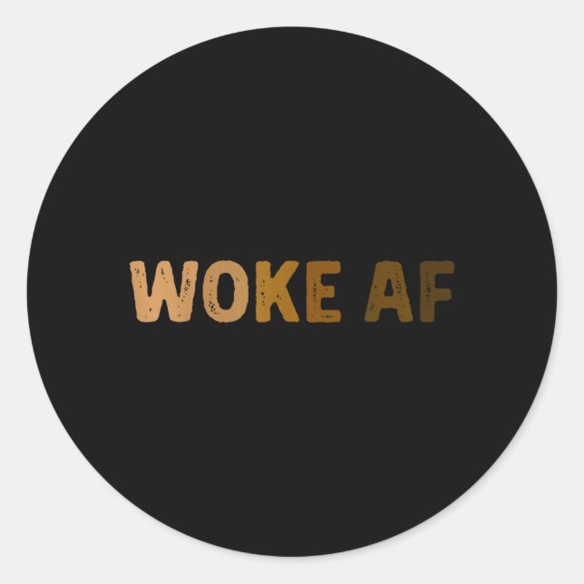 Woke AF Black Votes John Lewis Trouble Melanin Classic Round Sticker (Front)