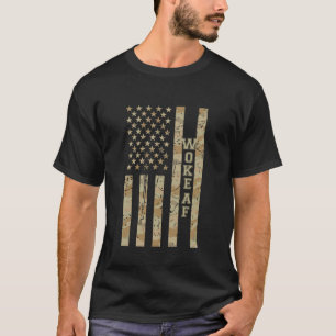 Woke Af Funny Social Justice Desert Camo Distresse T-Shirt