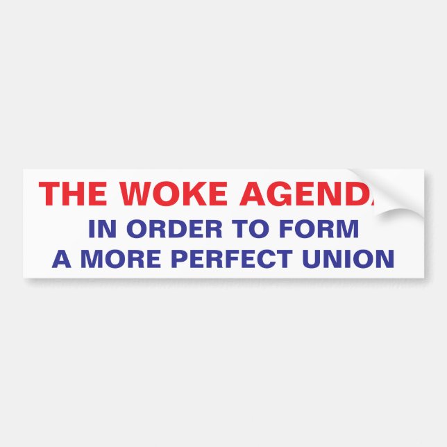 WOKE BUMPER STICKER (Front)