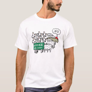 Woke Joe Biden Humour Funny Sheep Trump T-Shirt