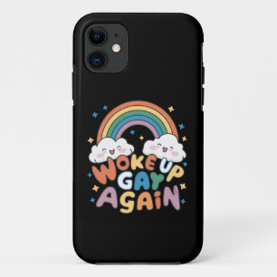 Woke Up Gay Again LGBT Pride Month Groovy  Case-Mate iPhone Case