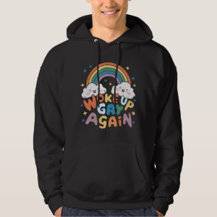 Woke Up Gay Again LGBT Pride Month Groovy  Hoodie