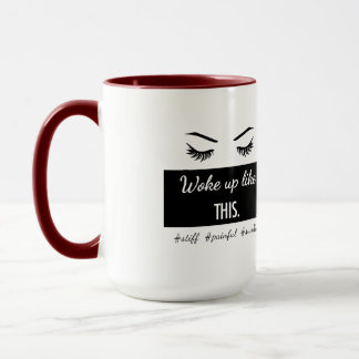 Woke Up Like This eyelashes mug in 5 colours