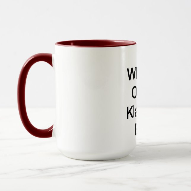 WOKE: Whatever offends klansmen easily Mug (Left)