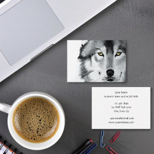 Wold Portrait Black White Business Card