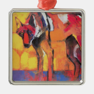 Wolf 1996 metal tree decoration