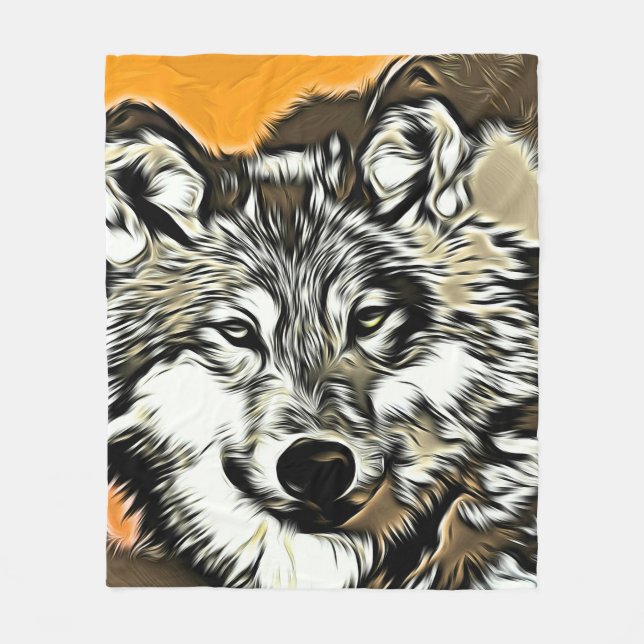 Wolf 2014-0978 fleece blanket (Front)