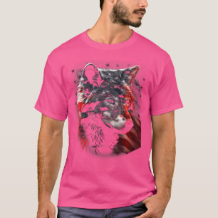 Wolf American Flag Usa Patriotic Wolf Lover T-Shirt