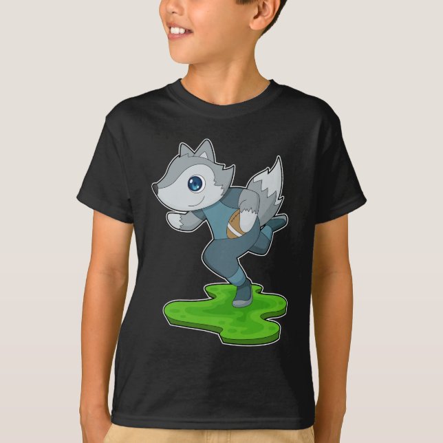 Wolf American Football Sports T-Shirt (Front)