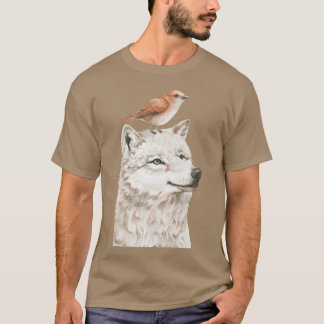 Wolf and Bird friend T-Shirt