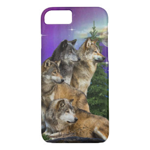 Wolf and Moon Case-Mate iPhone Case