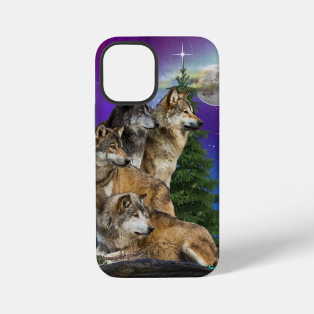 Wolf and Moon iPhone Case (Back)