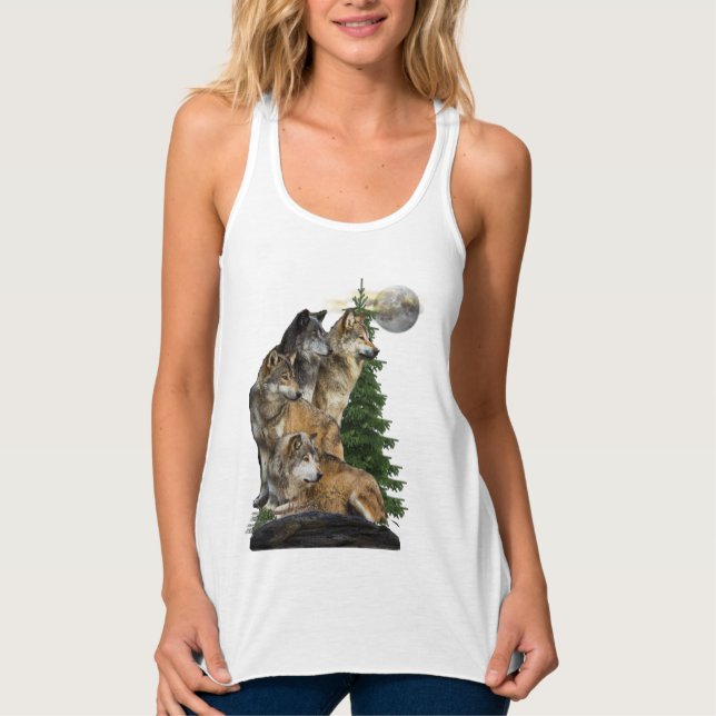 Wolf and Moon Singlet (Front)