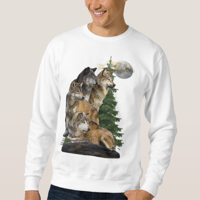 Wolf and Moon Sweatshirt (Front)