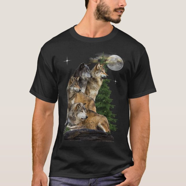 wolf and moon T-Shirt (Front)