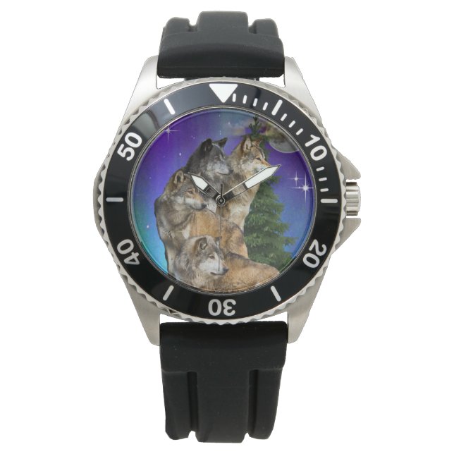 Wolf and Moon Watch (Front)