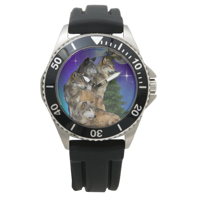 Wolf and Moon Watch (Front)