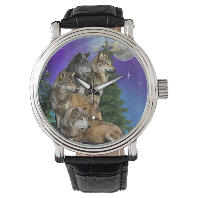 Wolf and Moon Watch (Front)