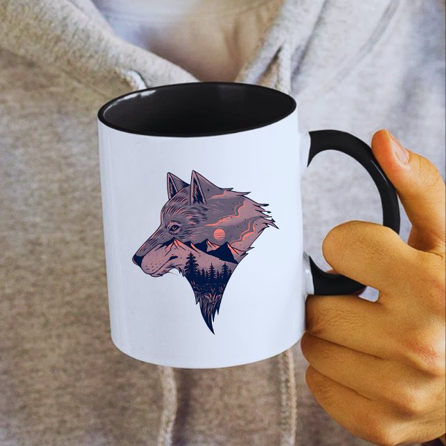 Wolf and Mountain Mug (Creator Uploaded)