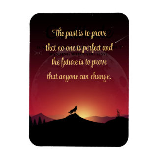 Wolf and Night Sky No One is Perfect Magnet