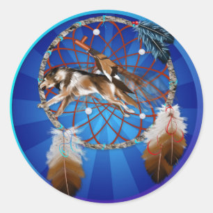 WOLF and PIPE Classic Round Sticker