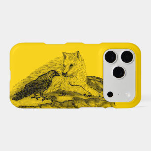 Wolf and Raven black and yellow design