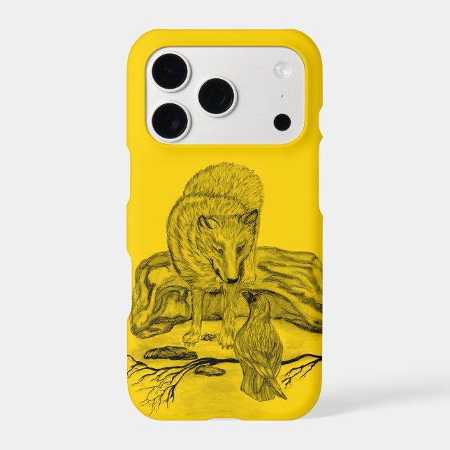 Wolf and Raven black and yellow design (Back)