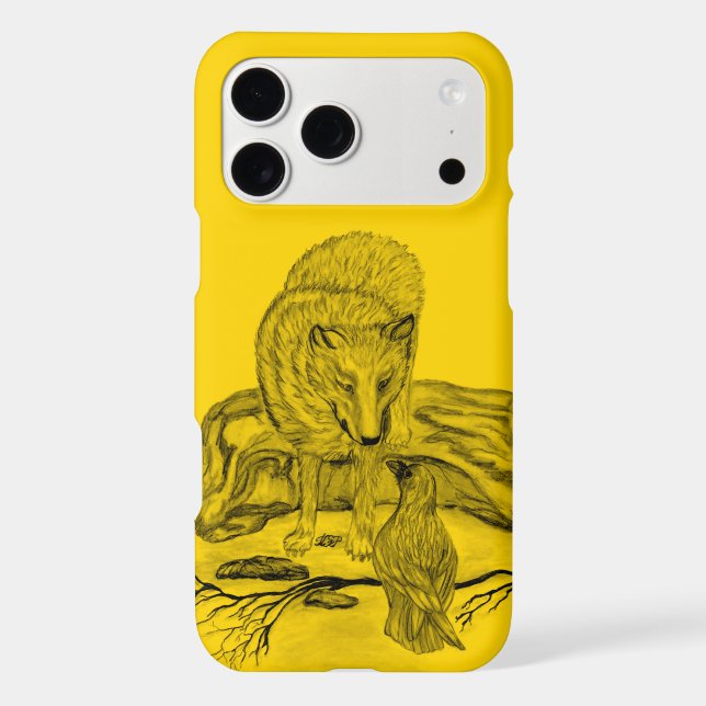 Wolf and Raven black and yellow design (Back)