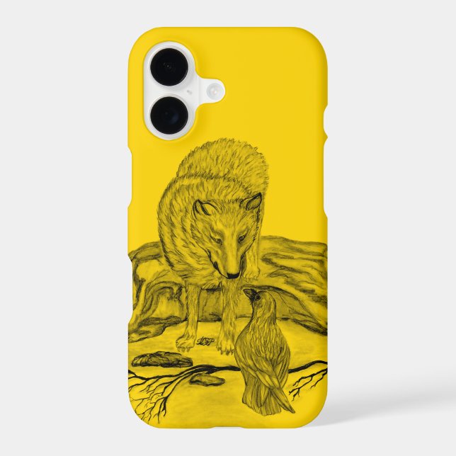 Wolf and Raven black and yellow design (Back)