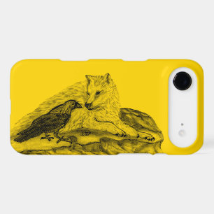 Wolf and Raven black and yellow design