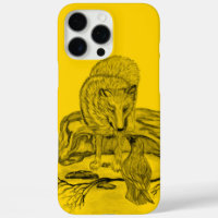 Wolf and Raven black and yellow design
