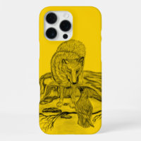 Wolf and Raven black and yellow design