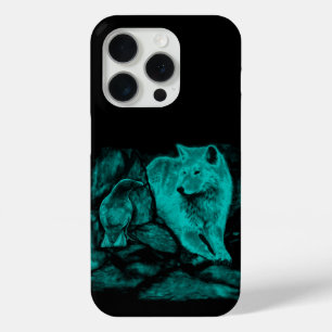 Wolf and Raven in the Night iPhone 15 Pro Case