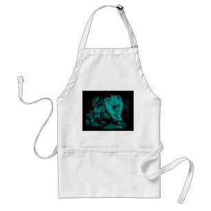 Wolf and Raven in the Night Standard Apron