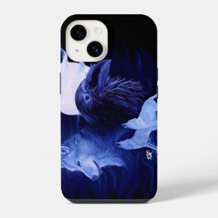 Wolf and Raven with full moon iPhone 14 Case