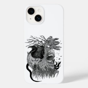 Wolf and Raven with Skull Case-Mate iPhone 14 Case