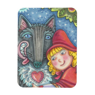 Wolf And Red Riding Hood MAGNET *Customise