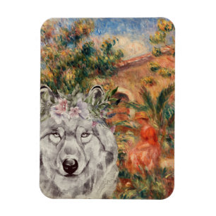 Wolf and Renoir's Farmhouse Magnet