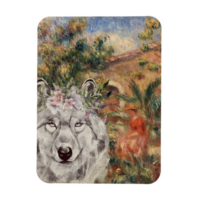 Wolf and Renoir's Farmhouse  Magnet (Vertical)