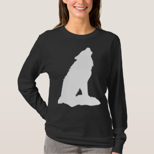 Wolf Animal Motif Face Figure Imprint Wolfs Silhou T-Shirt