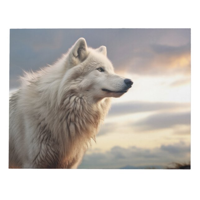 Wolf Animal Nature Majestic Wilderness  Notepad (Front)