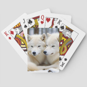 Wolf Animal Nature Wildlife Affection Caring Playing Cards