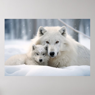 Wolf Animal Wild Beauty Freedom Wilderness Art Poster