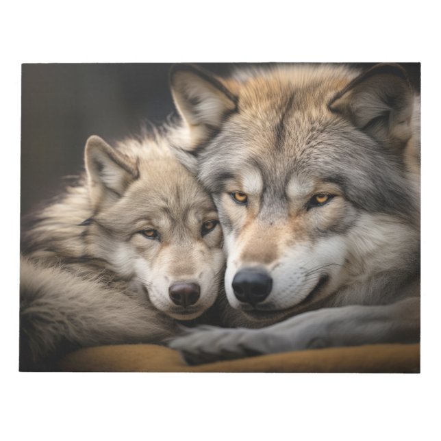 Wolf Animal Wild Beauty Freedom Wilderness Love Notepad (Front)