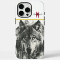 Wolf appears in dawn's misty mountains
