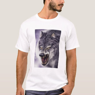 Wolf Art Beast With Fangs Tee - Attack Mode Shirt