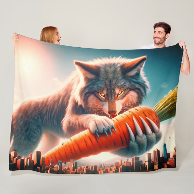 Wolf Art Fleece Blanket (In Situ)