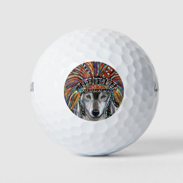 Wolf Art Golf Balls (Front)